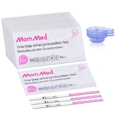 Bandelettes de test d'ovulation, kit de prédiction de l'ovulation 50 LH avec 50 gobelets de collecte gratuits, suivi précis du test d'ovulation, résul